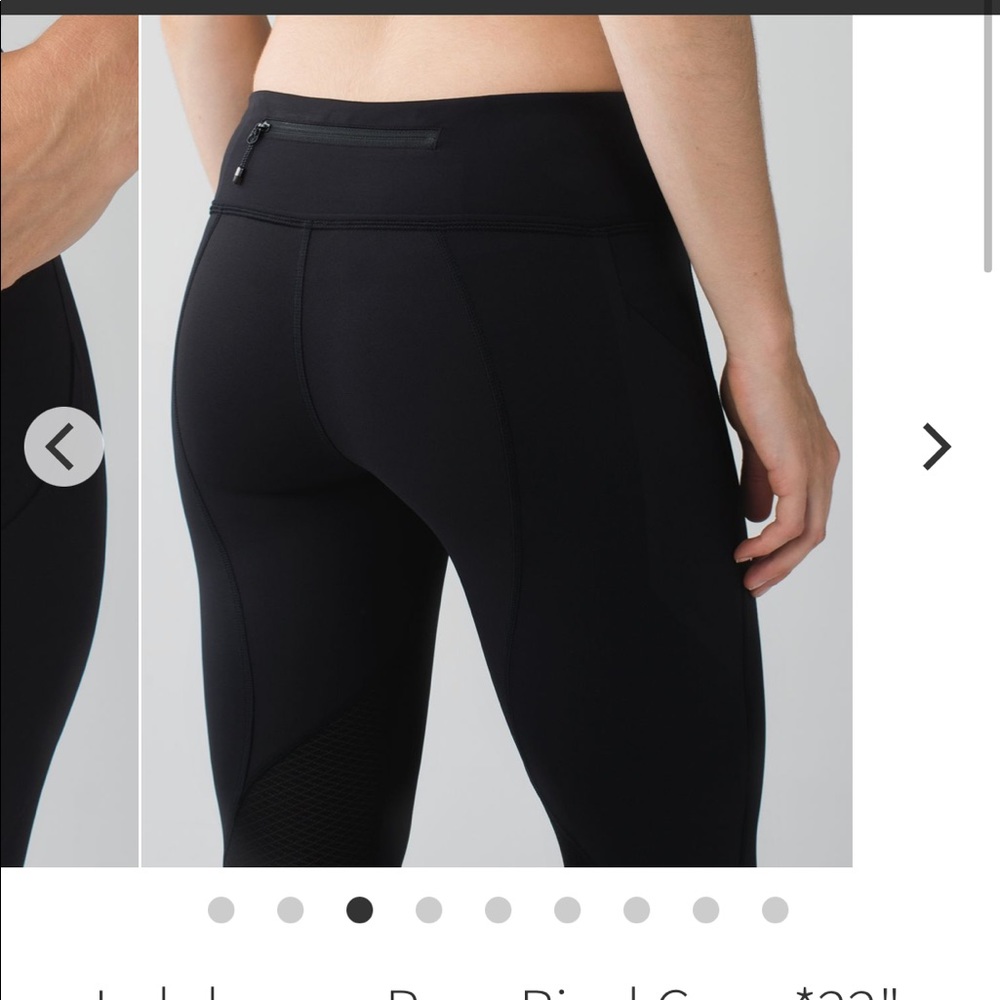 Lululemon pace rival crop size 4 in black